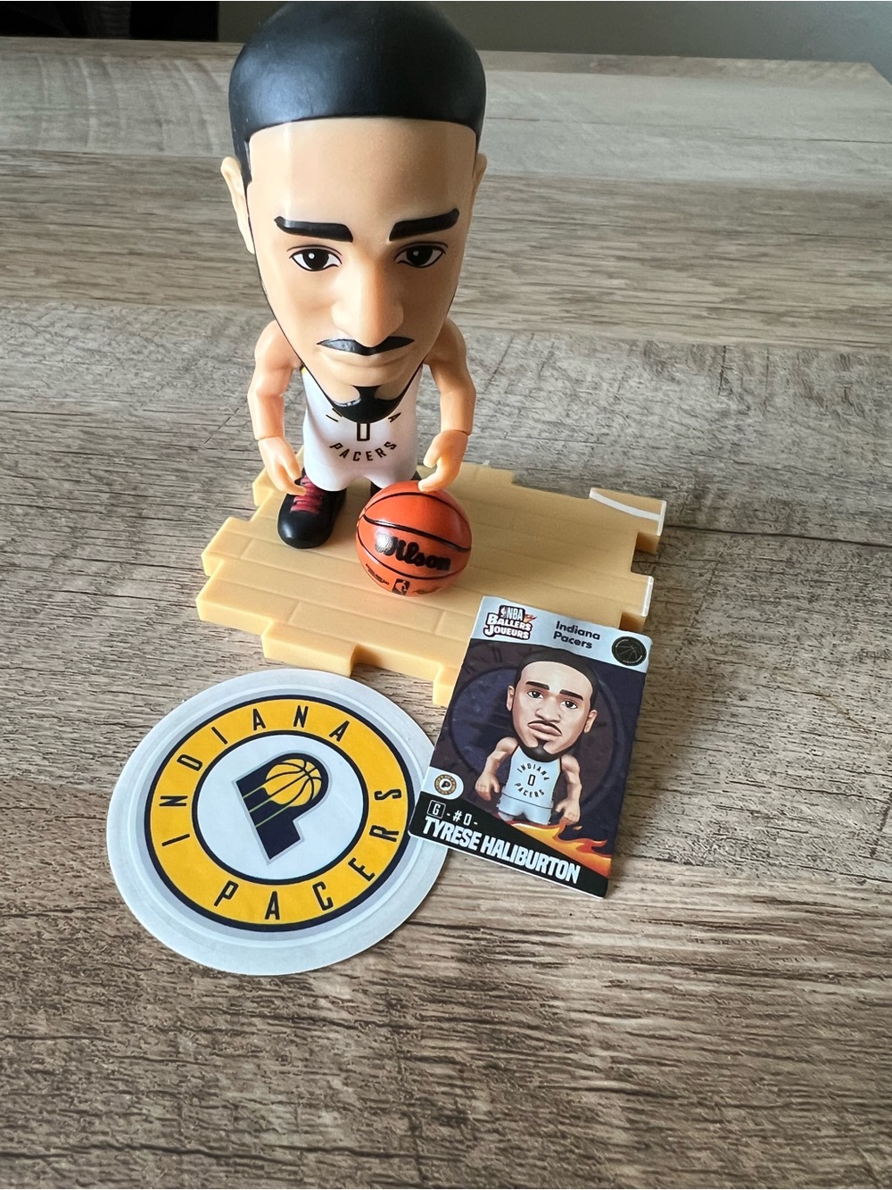 ZURU NBA Ballers Series 2 Tyrese Haliburton Basketball Figurine- Yellow/White
